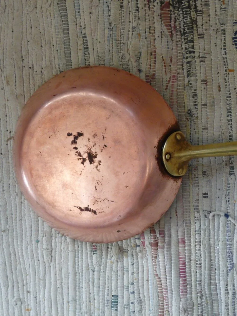 Vintage Paul Revere copper omlet frying pan brass 8 1/2